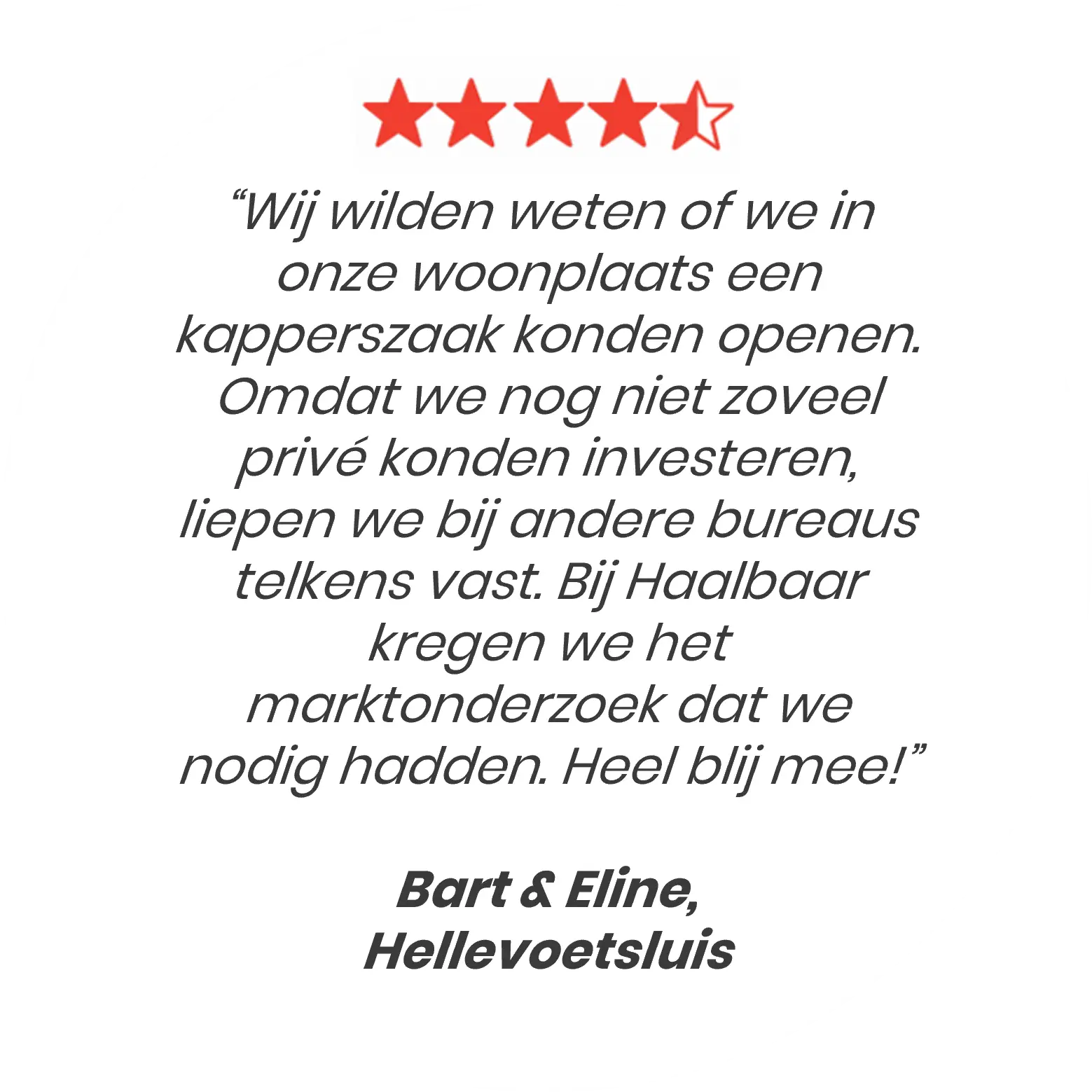 Review Bart en Eline_wit sterren